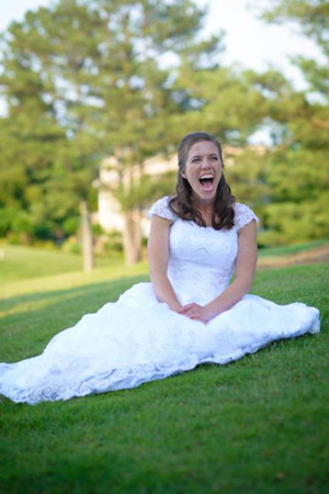 Bride laughing during Knoxville portraits by Temple Photography | The Pink Bride {Why You Need a Wedding-Only Email Address}